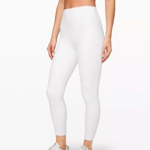 Like new - Lululemon White Align 25” High rise leggings